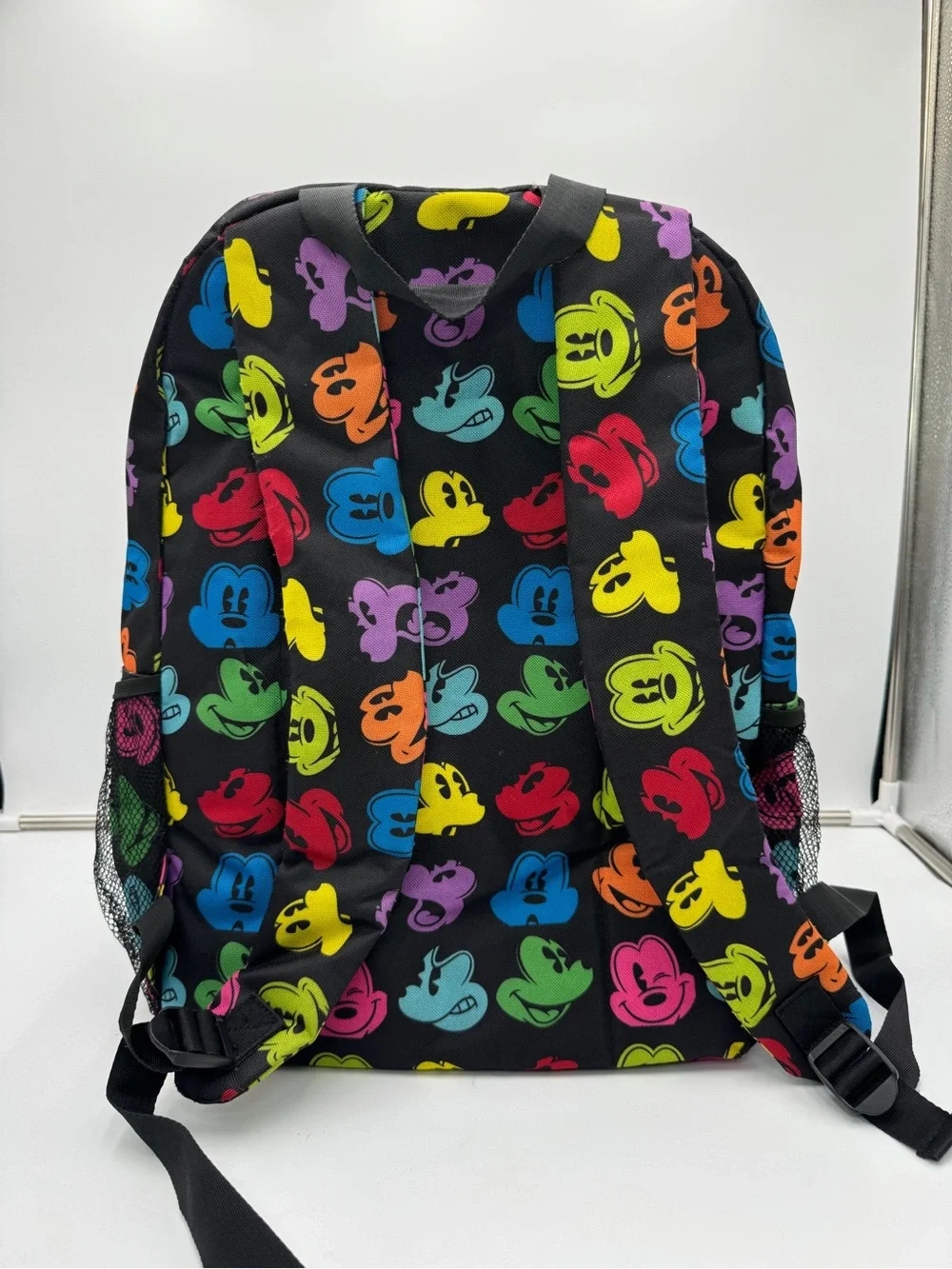 Disney Black Backpack with Multicolor Mickey Silhouettes